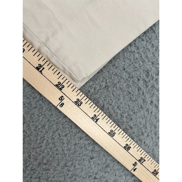 Talbots The Perfect Crop Curvy Fit Cream Pants 12p Capri Pockets Chino Stretch - Picture 10 of 11